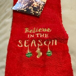 Festive Red Holiday Scarf